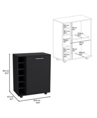 Tilden Bar-Coffee Cart 32" H, Kitchen & Living Room Cabinet Storage