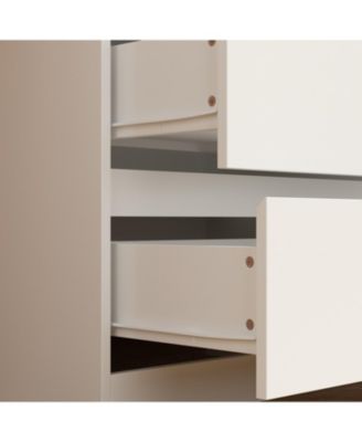 1Pc MDF 6-Drawer, Rotatable Desktop L-Shaped Chest of Drawers