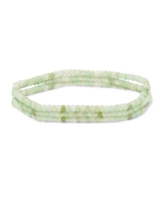 Natural Seed Beads Stretch Bracelet Set Of 3 Strands