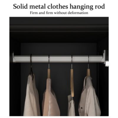 Wardrobe With 2 Doors and 3 Drawers , Bedroom Armoire Closet