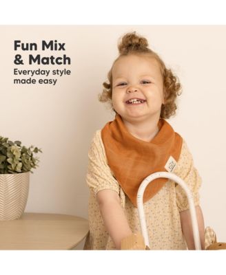 8pk Lumi Muslin Baby Bibs, Bandana Bibs for Baby Boy, Baby Girl, Muslin Drool Bib for Newborn, Toddler