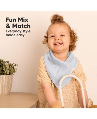 8pk Lumi Muslin Baby Bibs, Bandana Bibs for Baby Boy, Baby Girl, Muslin Drool Bib for Newborn, Toddler