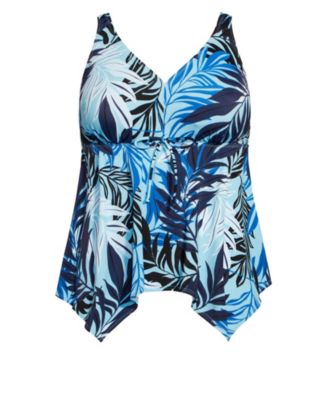 Women's Sharkbite Print Tankini Top