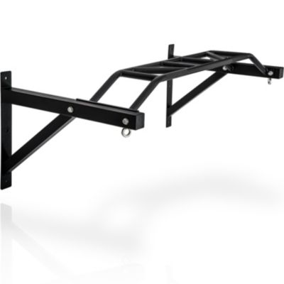 47" Pull Up Bar Wall Mounted Multi-Grip with Hangers For Punching Strength Training