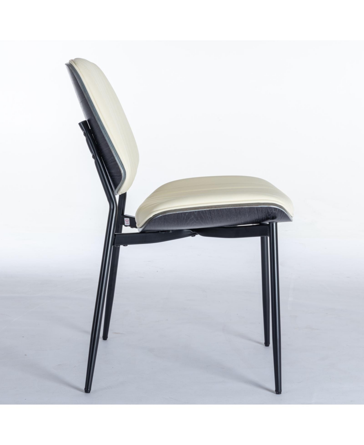 Slickblue Set of 2 Mid-Century Modern Dining Chairs with Retro Faux Leather Stylish and Comfortable