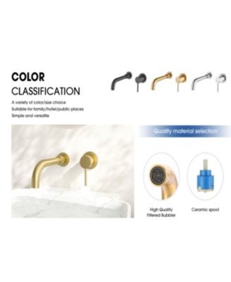 Wall Mount Faucet for Bathroom Sink or Bathtub Sleek and Space-Saving Design