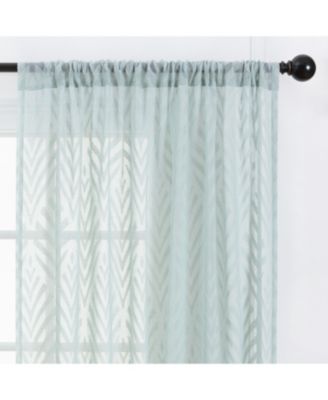 Premium Quatrefoil Voile Sheer Curtains - 2-Panel Light Filtering Curtains for Living Room, Bedroom, Kitchen - 52" x 84" - Sage