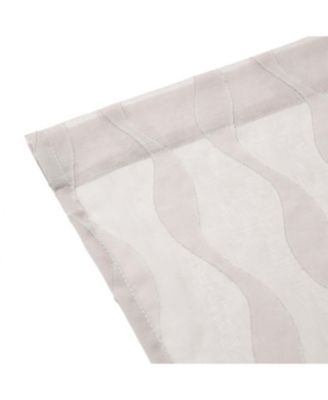 Premium Waves Voile Sheer Curtains - 2-Panel Light Filtering Curtains for Living Room, Bedroom, Kitchen - 52" x 108" - Beige