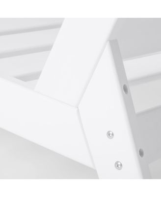 Outdoor Modern HDPE Patio White Club Chair with Deep Seat Cushions