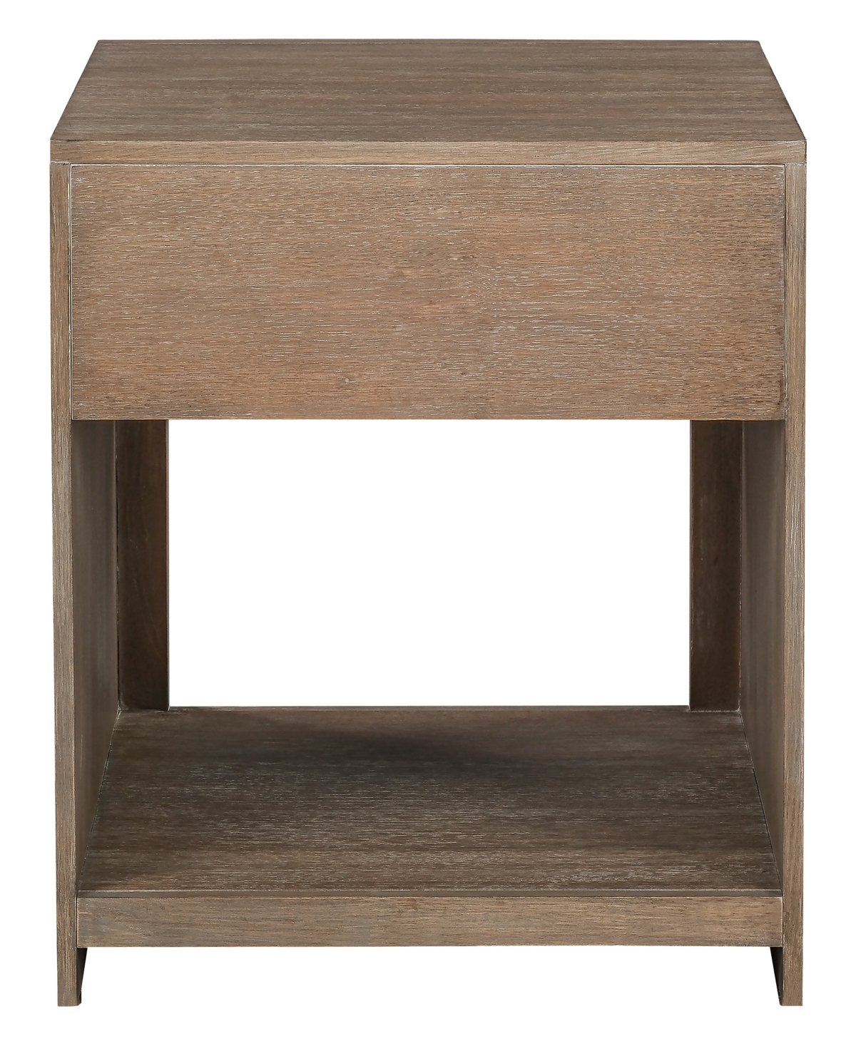 Macy's Portmore 22" Wood End Table In Two-tone Brown Finish