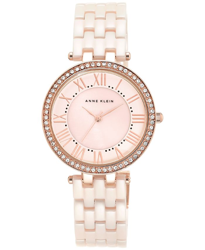 Anne klein pink ceramic clearance watch