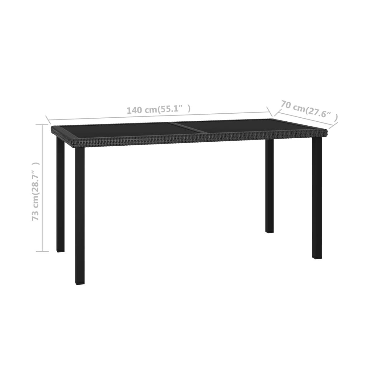 vidaXL Patio Dining Table55.1