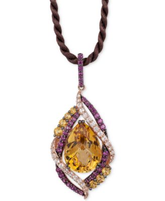 Le Vian - Multi-Stone Pendant Necklace (12-1/3 ct. t.w.) in 14k Rose Gold