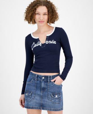 Planet Heart - Juniors' Seamless Graphic-Print Top