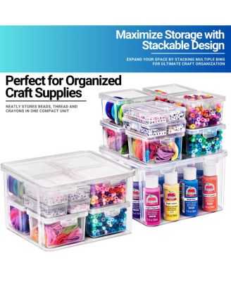 12-Piece Sewing and Craft Material Storage Set with Lids