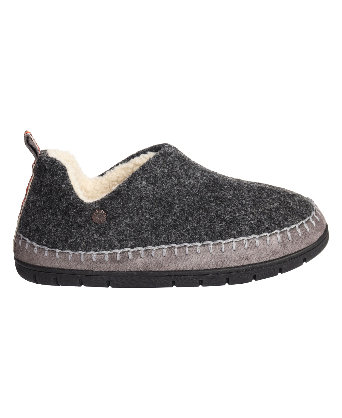 Weatherproof Men's Vintage Felt Bootie with Faux Shearling Lining and Indoor-Outdoor Sole Shoe