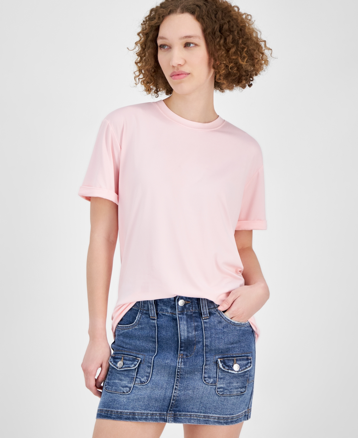 Rebellious One Juniors' Super Soft Crewneck Tee In Tender Touch