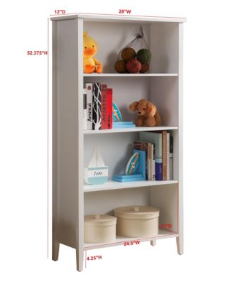 Samuel 4-Shelf Wood Bookcase