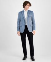 Alfani Men's Slim-Fit Solid Velvet Sport Coats, Created for Macy's - Light Blue