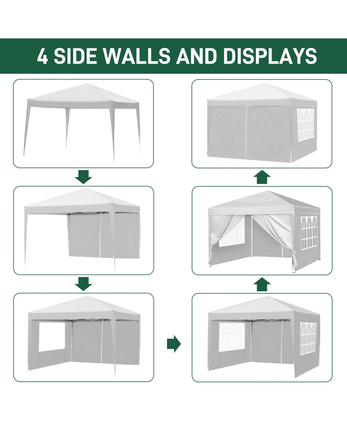 Slickblue Two Doors & Two Windows Practical Waterproof Right-Angle Folding Tent