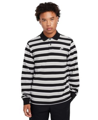 Nike - Men's Long-Sleeve Striped Polo Shirt