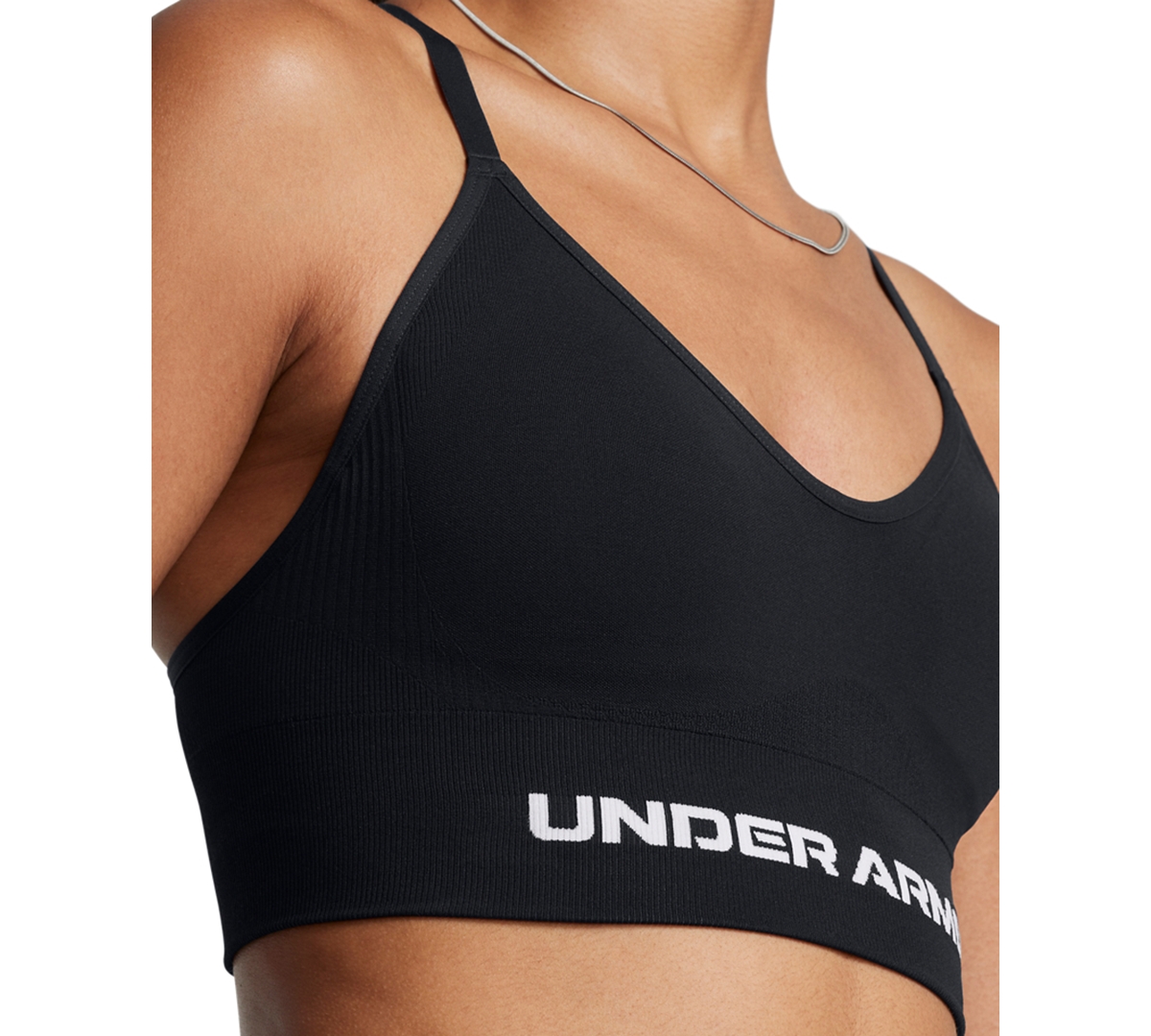 Shop Under Armour Women's Vanish Seamless Low-impact Sports Bra In Black