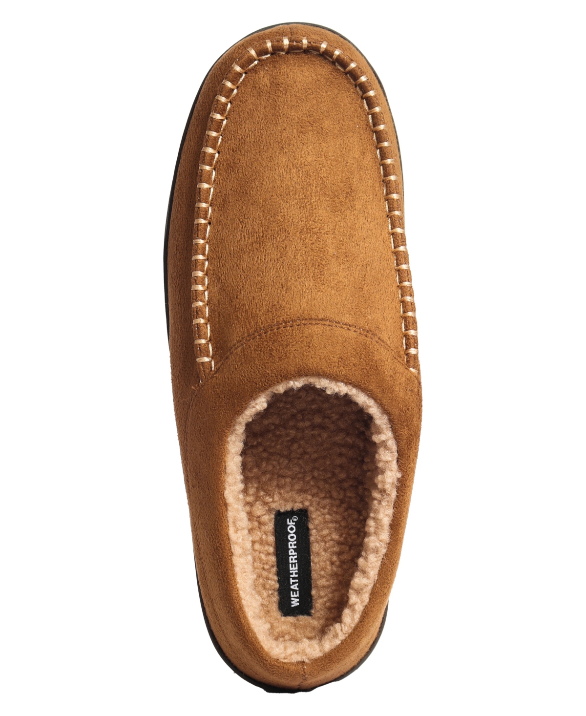 Weatherproof Men's Microsuede Clog with Curly Faux Shearling Lining and Non-Slip Indoor-Outdoor Sole Shoe
