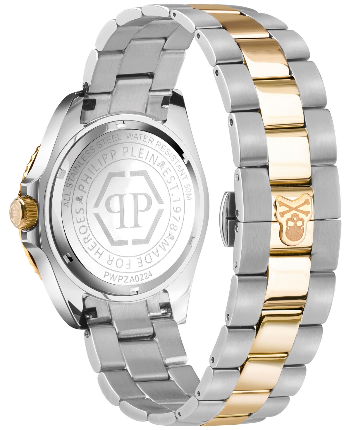 Philipp Plein Men's Gmt Two-tone Stainless Steel Bracelet Watch44mm In Two Tone