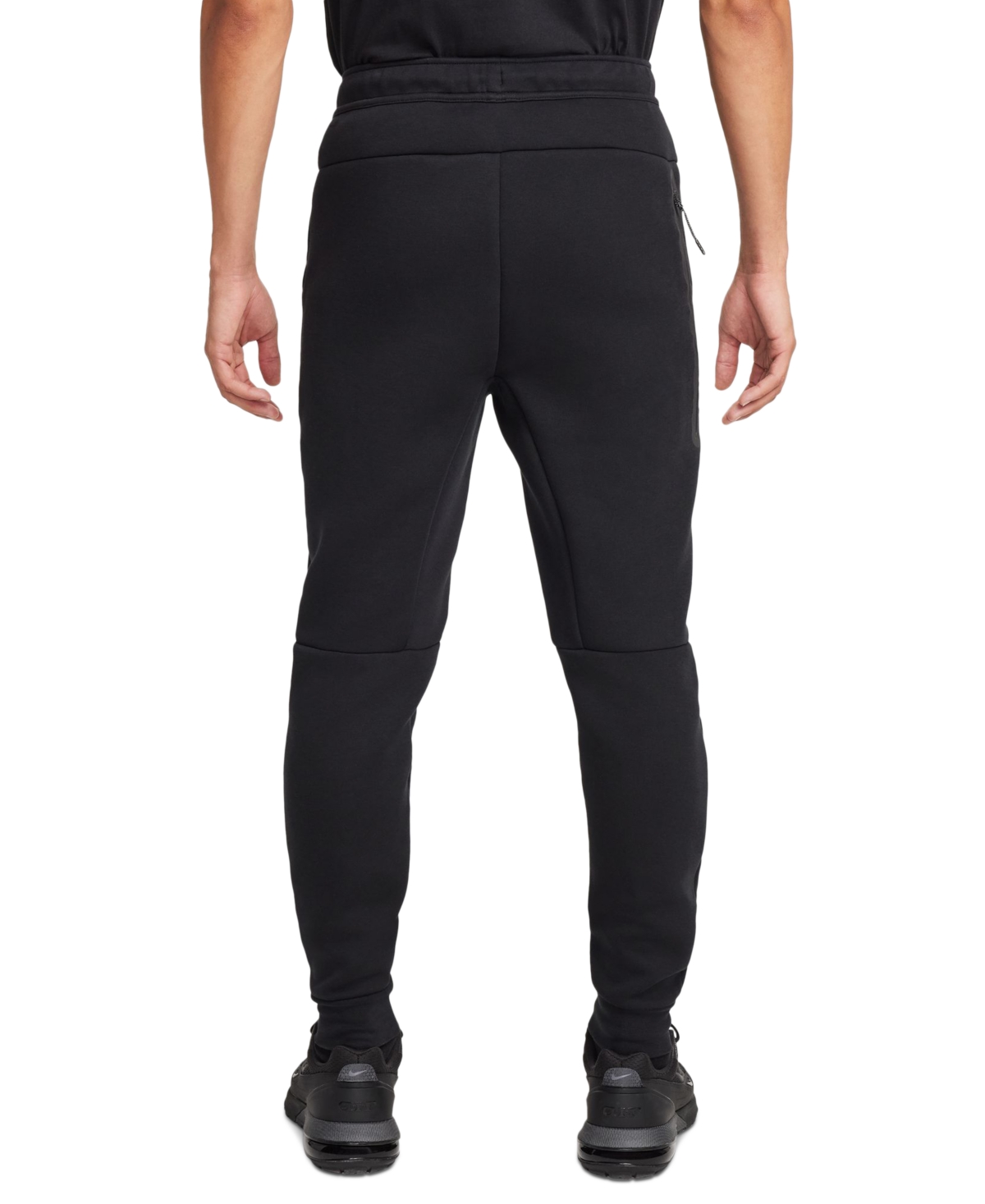 Nike Slim-fit Tapered Logo-print Cotton-blend Tech Fleece Sweatpants In Black,black