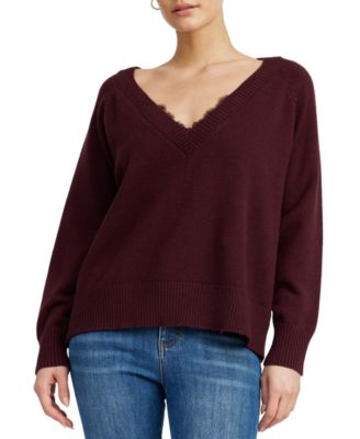 En Saison - Women's V-Neck Long-Sleeve Sweater