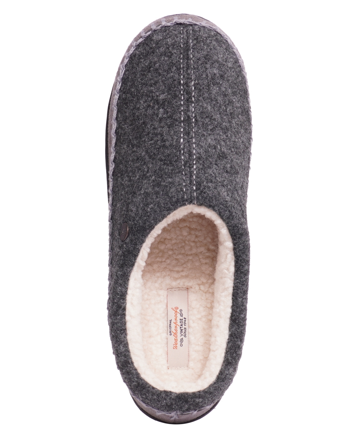 Weatherproof Vintage Men's Felt Clog with Curly Faux Shearling Lining and Indoor-Outdoor Sole Shoe