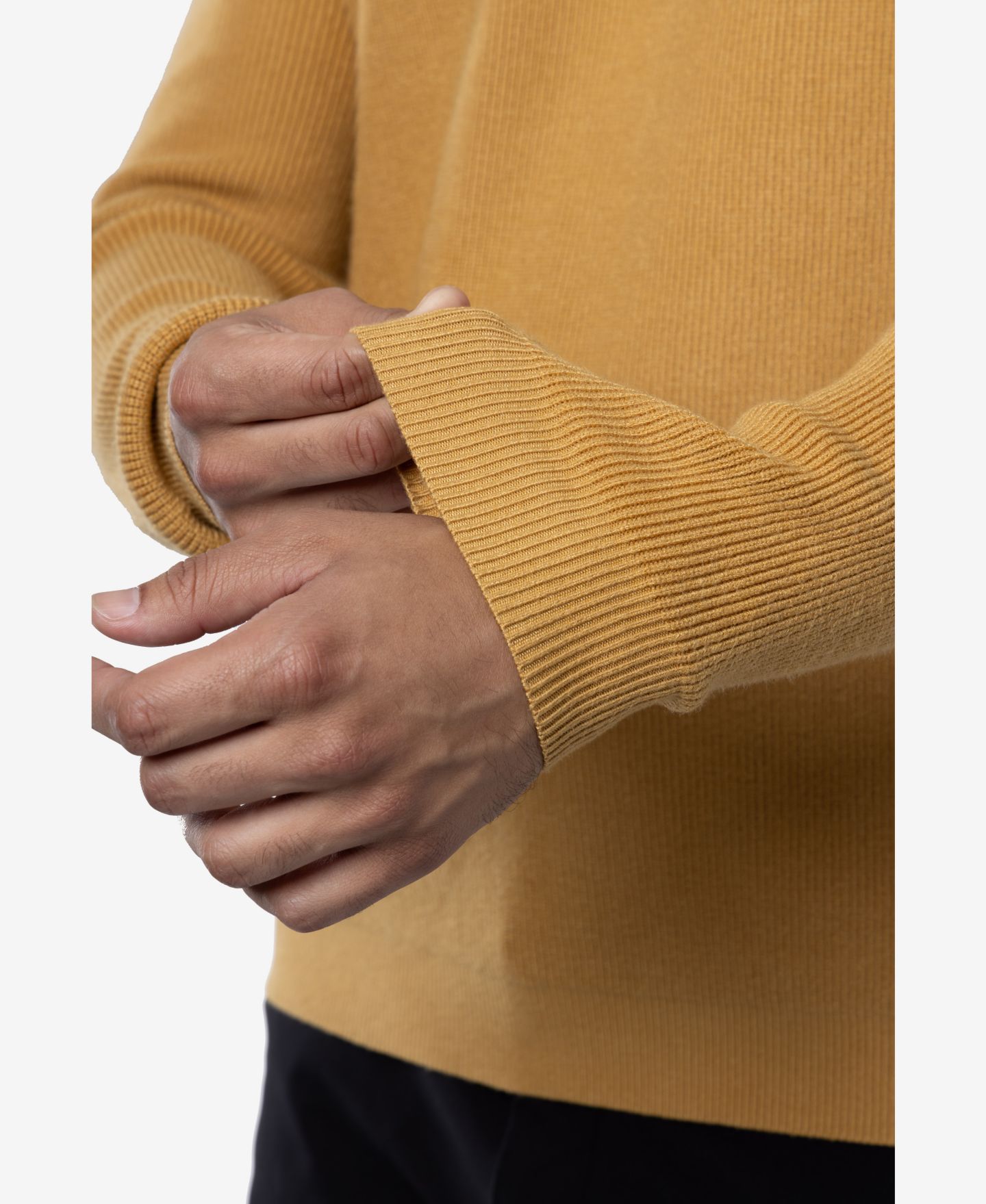 Мужской свитер SPRING + MERCER Ribbed Crew Neck, цвет: Медный — фото 8