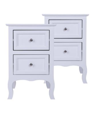 2pcs Country Style Two-Tier Night Tables Large Size