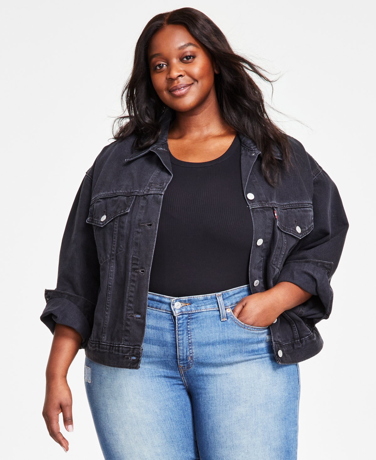 Plus Size 90s sceeen Denim Jacket