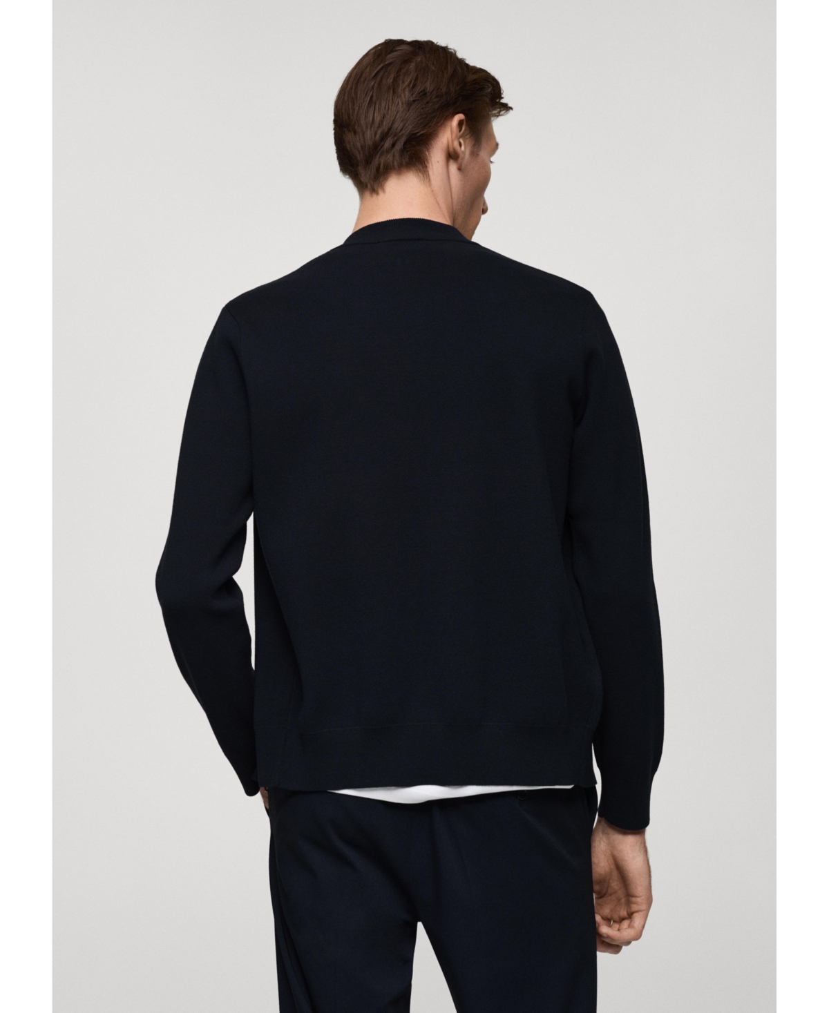 Mango Men's Zipped Knit Cardigan