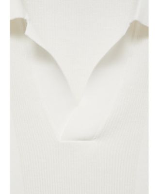 Men's Ribbed Knit Polo Shirt