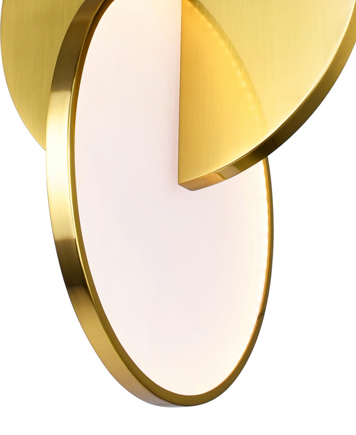 Shop Cwi Lighting 12" Metal Tranche Led Pendant In Brushed Brass