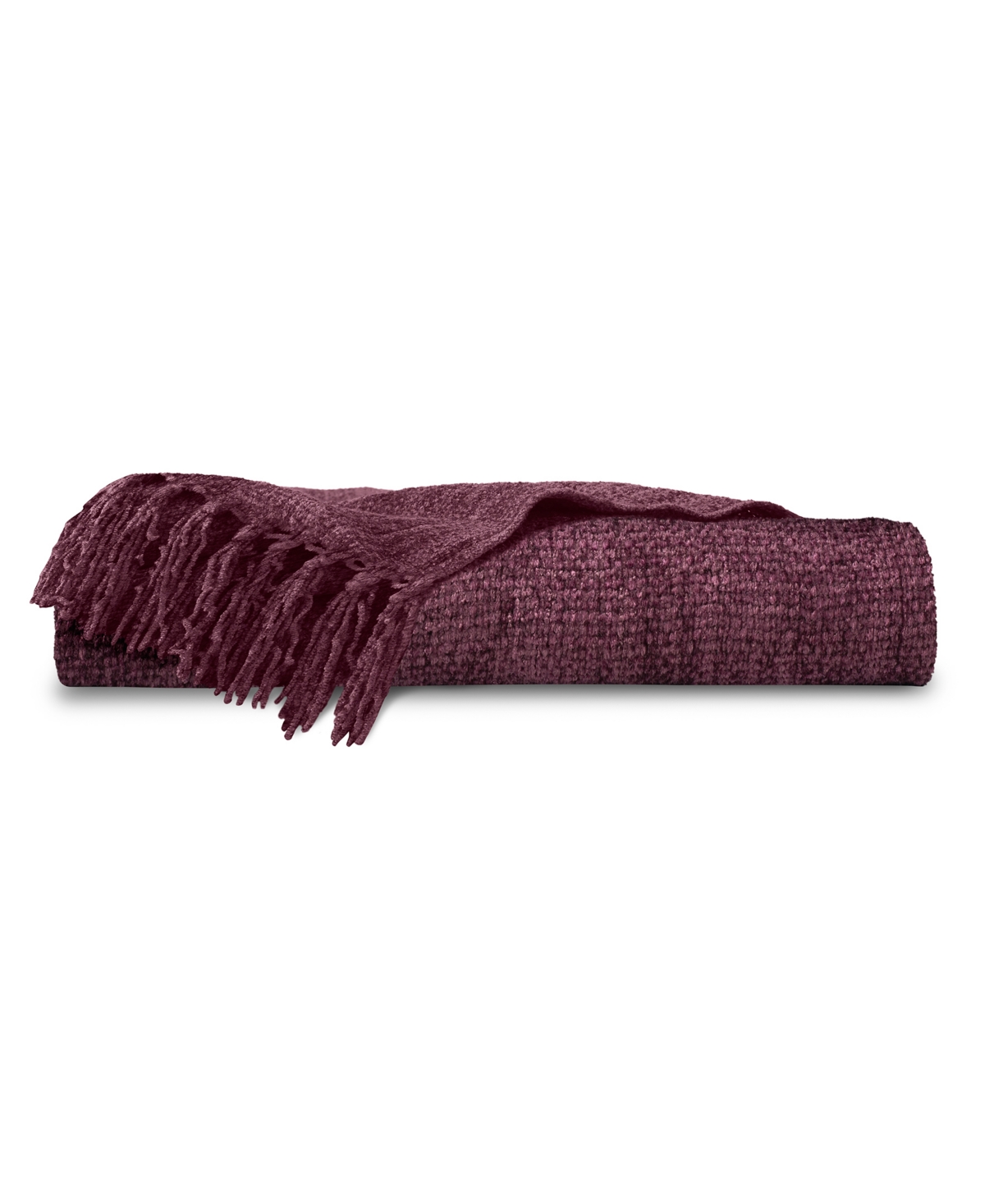 Ella Jayne Classic Weave Chenille Throw, 50" X 60" In Cabernet