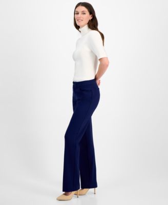 Petite Mid-Rise Bootcut Pants