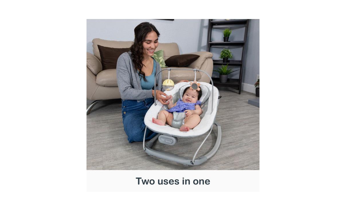 Baby Trend My First Rocker 2 Bouncer -- Two of a kind grey