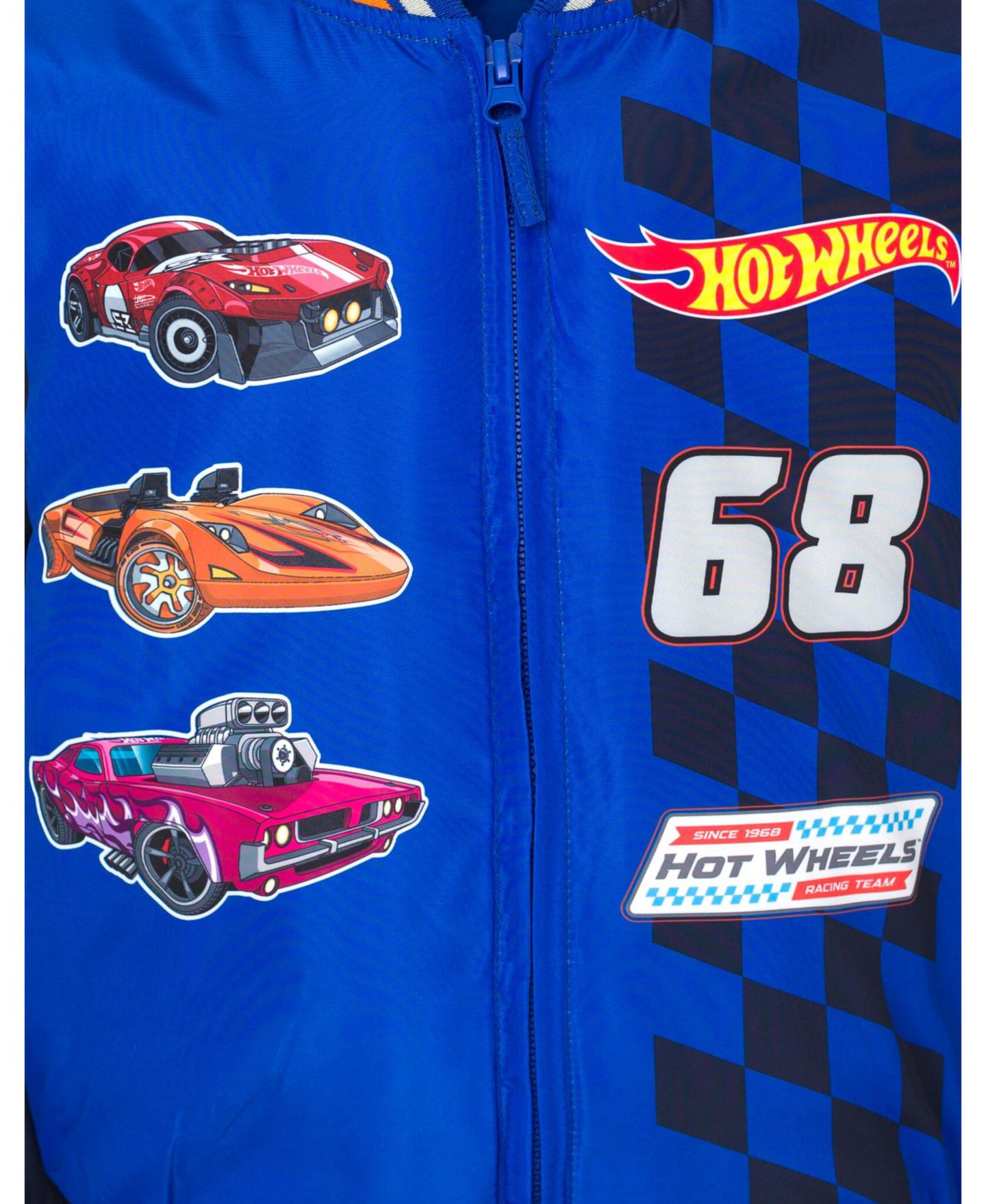 Куртка Hot Wheels Zip Up Varsity Bomber Jacket to (3T - 10-12) для мальчиков-малышей, цвет: Синий / Тёмно-синий — фото 3