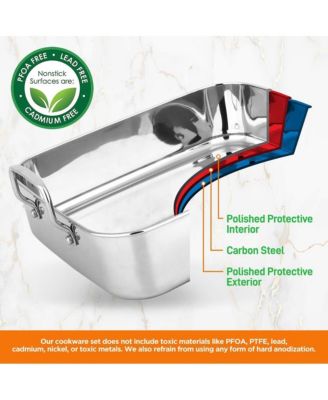 14" Roaster With Polished Rack And Wire Handle