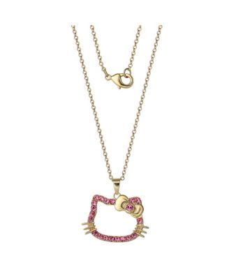 Sanrio Outline Pink Crystal Pendant