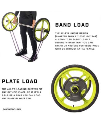 Lightweight Olympic Barbell with Weighted Plates, (Straps Not Included)