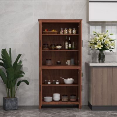 64" Kitchen Pantry Storage Cabinet with 3 Adjustable Shelves