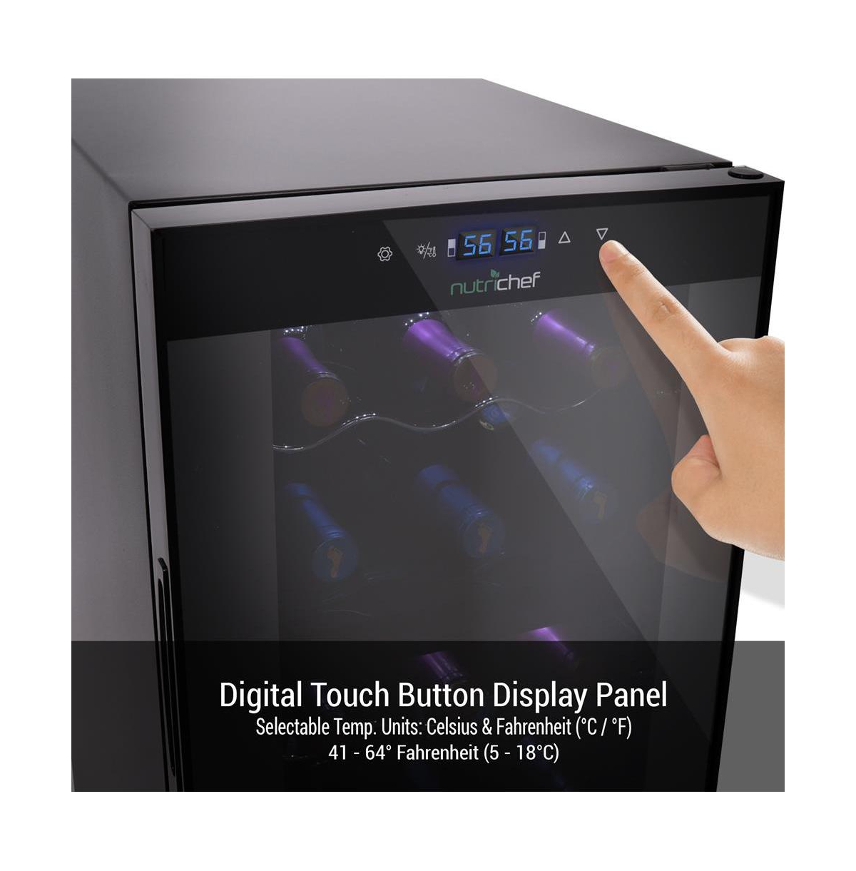 NutriChef Wine Chilling Refrigerator Cellar