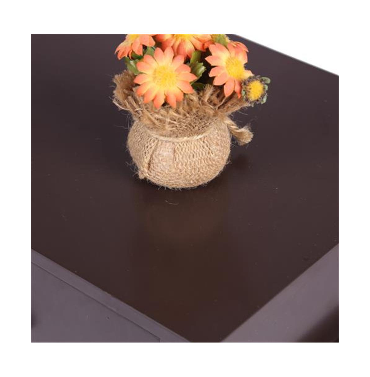 Slickblue Fch Nightstand Modern End Table, Side Table with 1 Drawer and Storage Shelf,- Brown