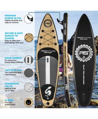 Rising Flow Inflatable Stand-Up Paddle-Board With Accessories, Wood Design