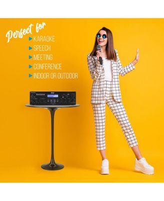 Bluetooth Stereo Amplifier Receiver With UHF Wireless Microphone, MP3/USB/SD/AUX/FM Radio, 200 Watt