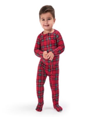 Baby Girls Holiday Family Pajamas Neutral One Piece Footed Pajamas